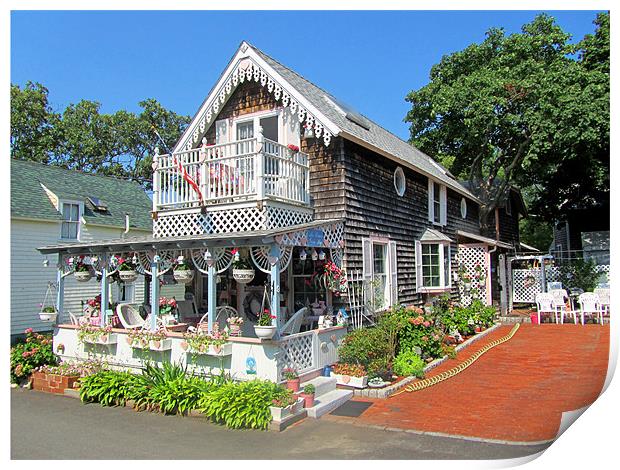 Oak Bluffs Gingerbread Cottages (9) Print by Mark Sellers