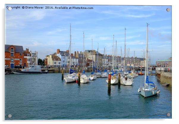 Weymouth Harbour  Acrylic by Diana Mower