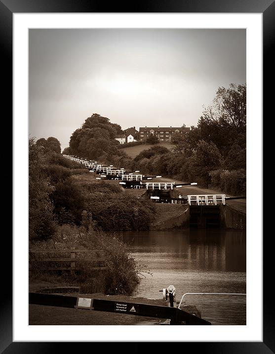 Caen Hill Locks 2 Framed Mounted Print by Donna Collett