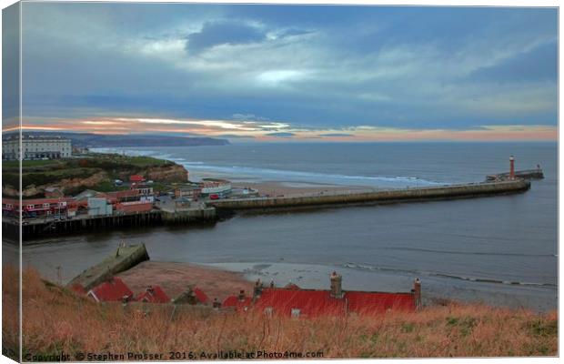 Whitby, home of Dracula! Canvas Print by Stephen Prosser