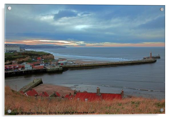 Whitby, home of Dracula! Acrylic by Stephen Prosser