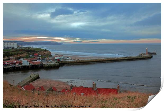 Whitby, home of Dracula! Print by Stephen Prosser