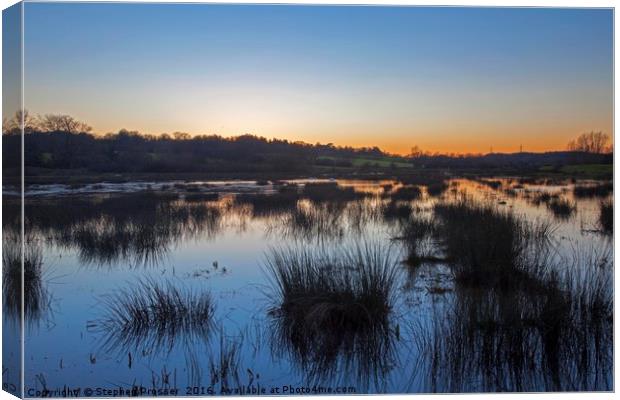Peace on the marshes Canvas Print by Stephen Prosser