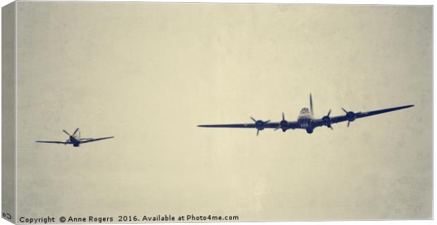 Fighter Escort from a 'Little Friend' Canvas Print by Anne Rogers LRPS