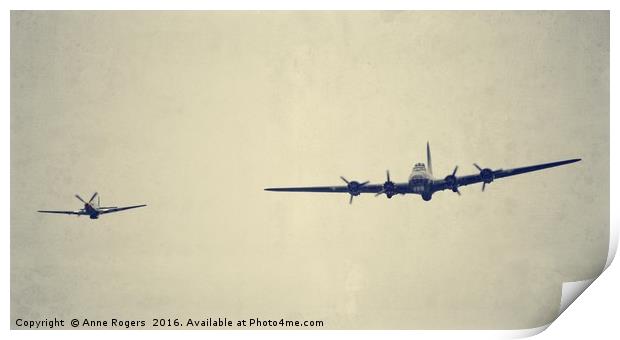 Fighter Escort from a 'Little Friend' Print by Anne Rogers LRPS