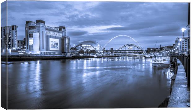 Quayside in Blue Canvas Print by Naylor's Photography