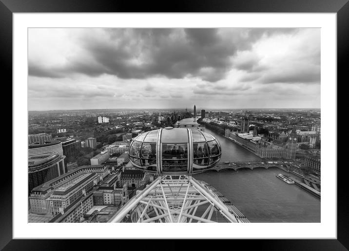 London Eye cityscape Framed Mounted Print by Kevin Duffy
