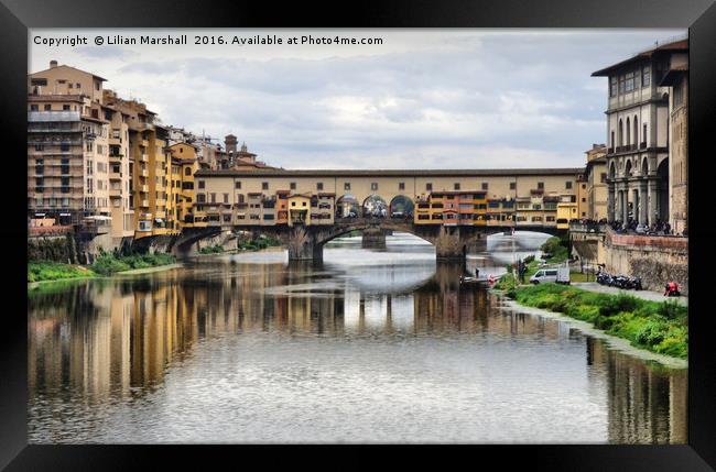 Ponte Vecchio Florence. Framed Print by Lilian Marshall