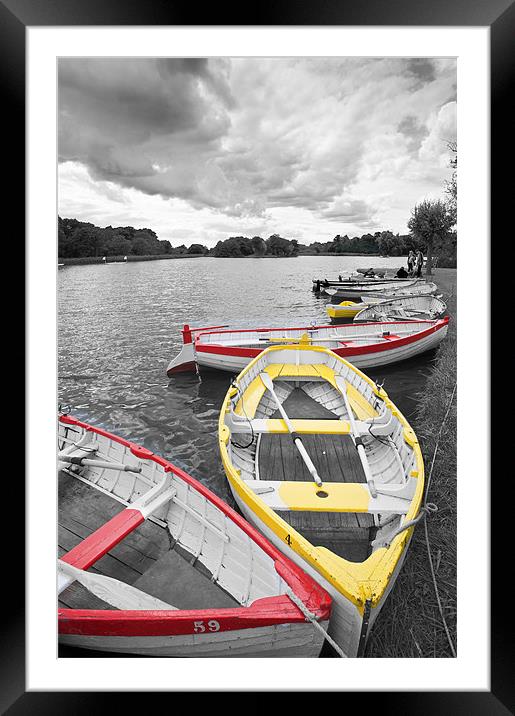 Rowing Boats at Thorpe Ness Framed Mounted Print by Stephen Mole
