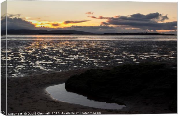 River Dee Estuary Dusk Canvas Print by David Chennell