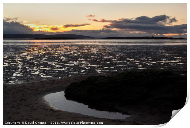 River Dee Estuary Dusk Print by David Chennell