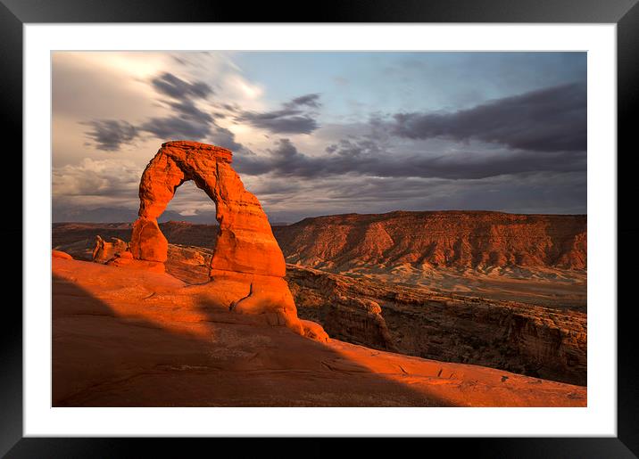 Delicate Arch, Arches National Park Framed Mounted Print by Sandra Kepkowska