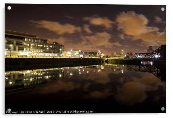Egerton Dock Reflection Acrylic by David Chennell