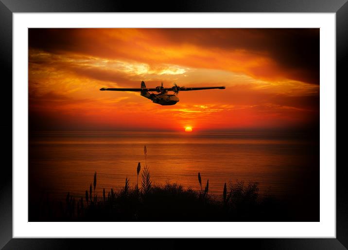 Catalina Sunset Framed Mounted Print by J Biggadike