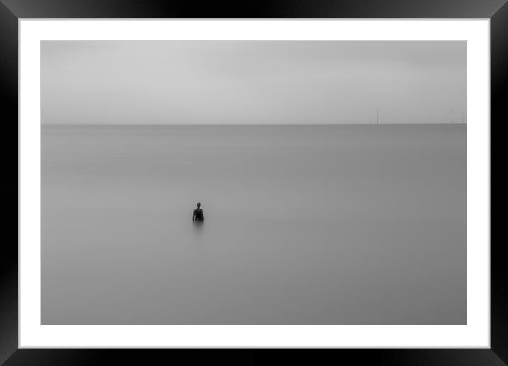 Antony Gormley's Another Place  Framed Mounted Print by Chris Evans