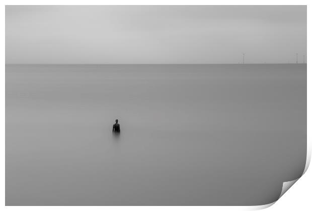 Antony Gormley's Another Place  Print by Chris Evans
