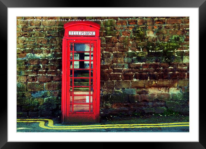 The Phone Box Framed Mounted Print by Peter Zabulis