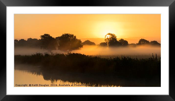 Misty Sunrise Framed Mounted Print by Keith Douglas