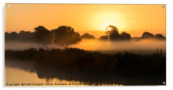 Misty Sunrise Acrylic by Keith Douglas