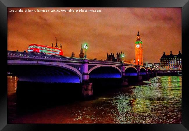 Westminster Bridge Framed Print by henry harrison
