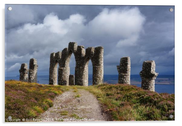 Monument at Cnoc Fyrish, Highlands Scotland Acrylic by Gwil Roberts