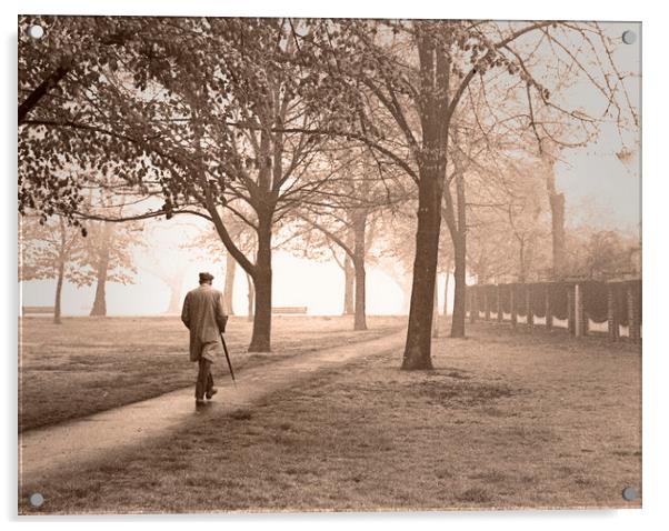 Misty morning walk Acrylic by David Bigwood