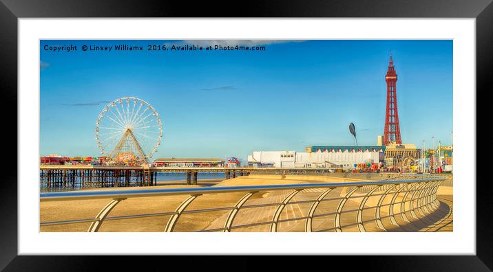 The North Pier Blackpool Framed Mounted Print by Linsey Williams