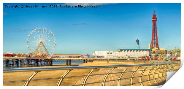 The North Pier Blackpool Print by Linsey Williams