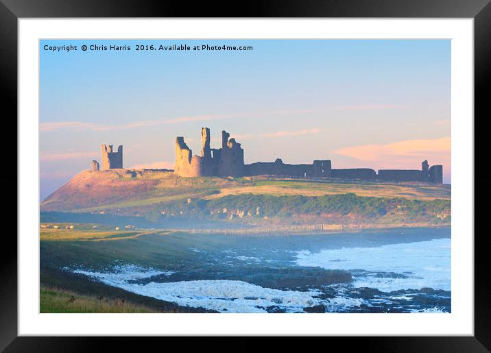 Dunstanburgh Castle Framed Mounted Print by Chris Harris