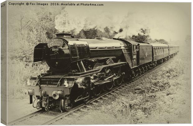 The flying scotsman at bury Canvas Print by Derrick Fox Lomax