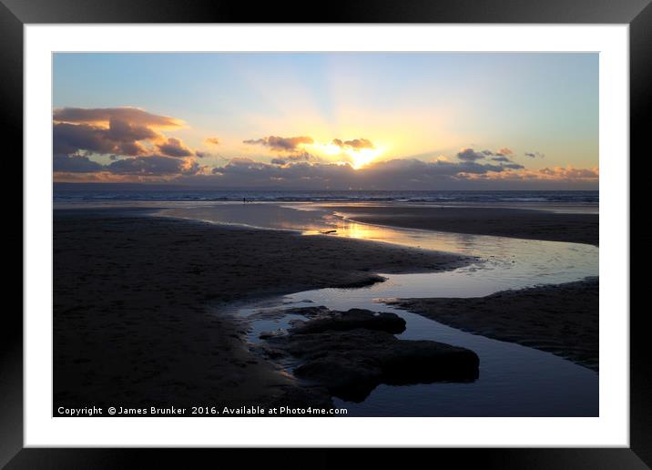 Dunraven or Southerndown Bay South Wales Framed Mounted Print by James Brunker