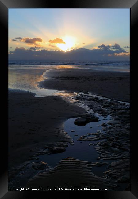 Dunraven or Southerndown Bay Sunset South Wales Framed Print by James Brunker