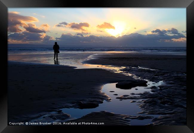Glamorgan Heritage Coast Sunset Dunraven Bay Framed Print by James Brunker