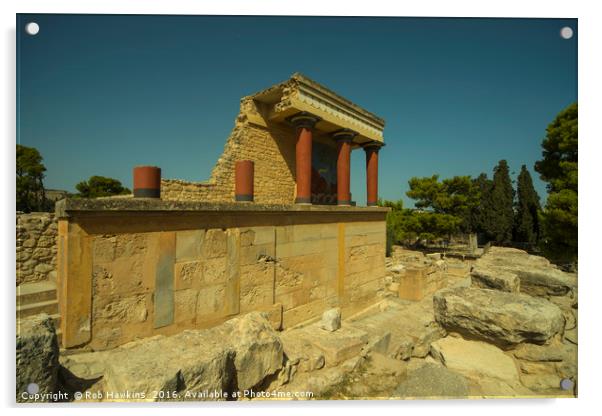 Knossos Palace  Acrylic by Rob Hawkins