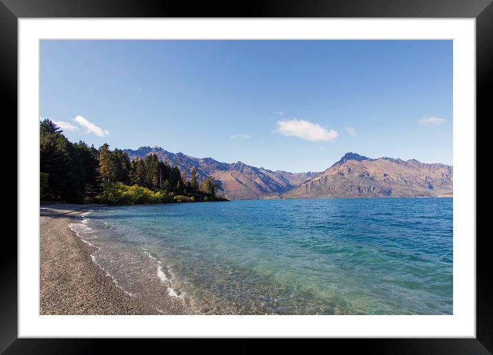 Lake Wakatipu    Framed Mounted Print by Jackie Davies