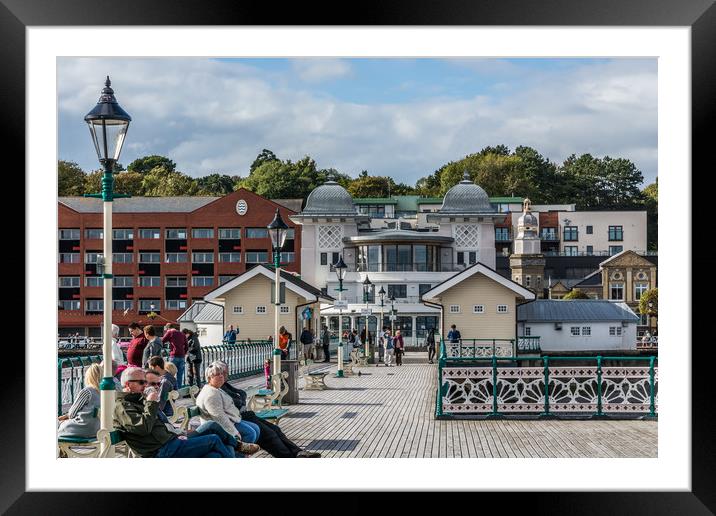 Busy On The Pier 1 Framed Mounted Print by Steve Purnell