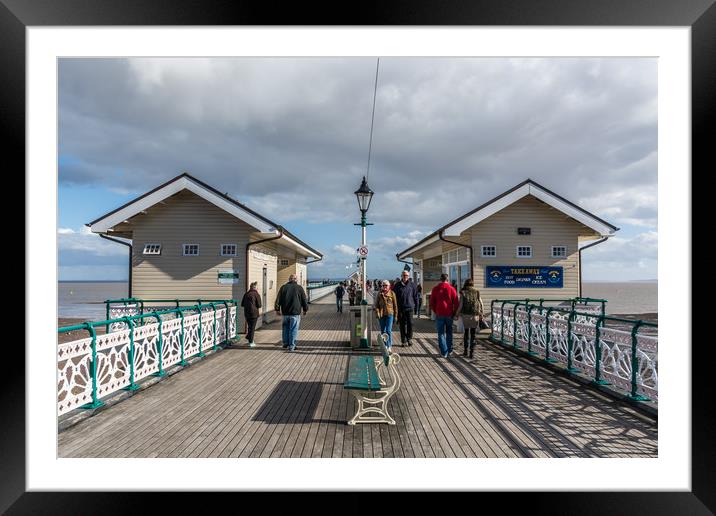 Busy On The Pier 2 Framed Mounted Print by Steve Purnell