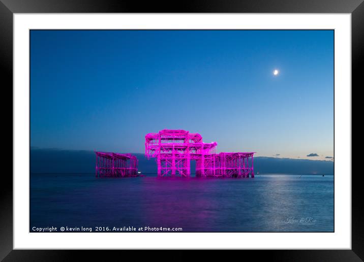 west pier 150th birthday  Framed Mounted Print by kevin long