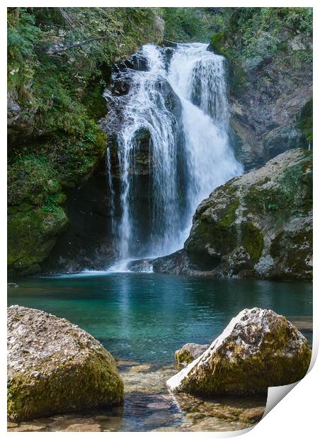 Sum Waterfall in Slovenia Print by Sergey Golotvin