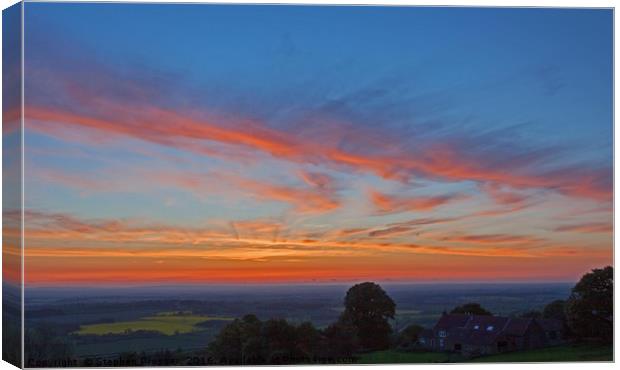 Sunset North Yorkshire Canvas Print by Stephen Prosser