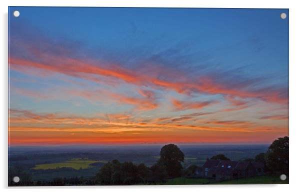 Sunset North Yorkshire Acrylic by Stephen Prosser