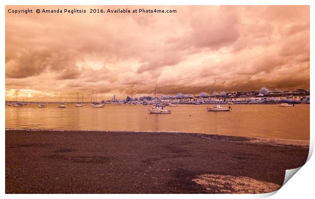 The River Crouch in Infrared Print by Amanda Peglitsis