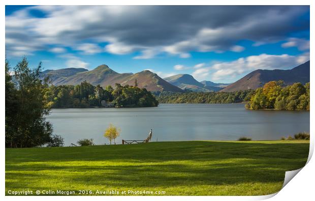 Derwent Water and Catbells View Print by Colin Morgan