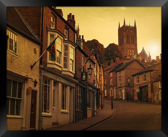 Lincoln Steep Hill at dawn Framed Print by Andrew Scott