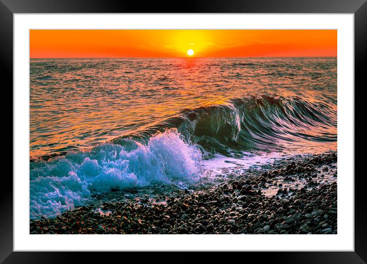 Sunset splash Framed Mounted Print by Svetlana Korneliuk