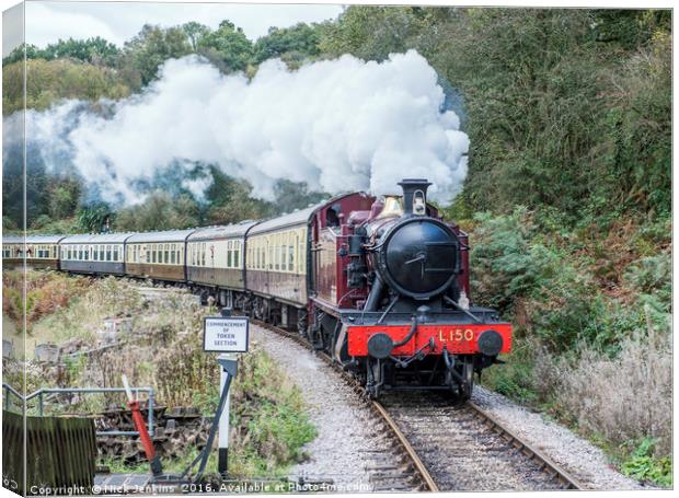 Steam Engine at Norchard Railway Station  Canvas Print by Nick Jenkins