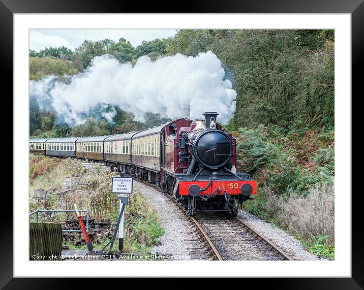 Steam Engine at Norchard Railway Station  Framed Mounted Print by Nick Jenkins