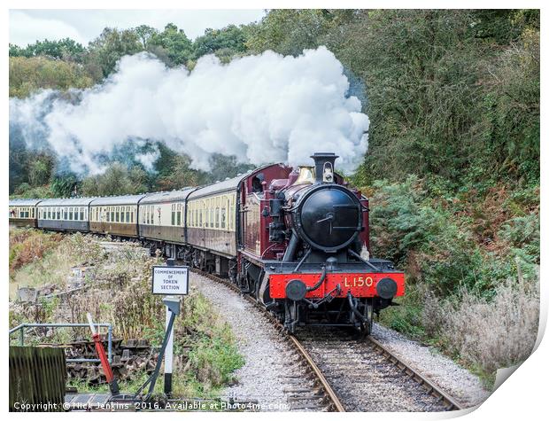 Steam Engine at Norchard Railway Station  Print by Nick Jenkins