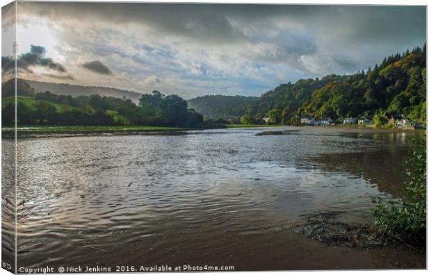 High Tide at Tintern in the AONB Wye Valley Canvas Print by Nick Jenkins