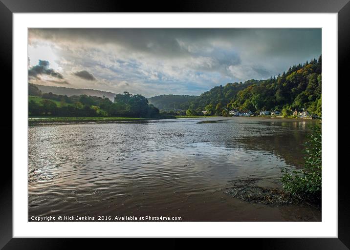 High Tide at Tintern in the AONB Wye Valley Framed Mounted Print by Nick Jenkins
